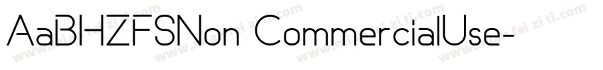AaBHZFSNon CommercialUse字体转换